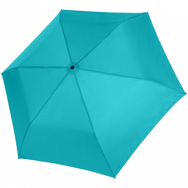 Зонт складной Zero 99, голубой с логотипом в Самаре заказать по выгодной цене в кибермаркете AvroraStore