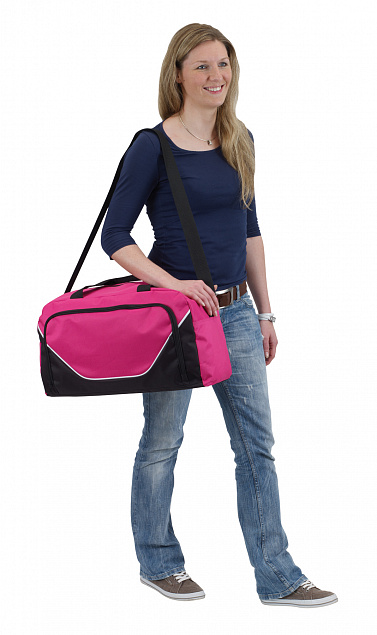 Спортивная сумка JORDAN, черная, розовая с логотипом в Самаре заказать по выгодной цене в кибермаркете AvroraStore