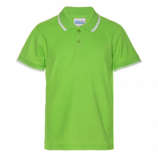 Рубашка поло Рубашка детская 04TJ Ярко-зелёный с логотипом в Самаре заказать по выгодной цене в кибермаркете AvroraStore