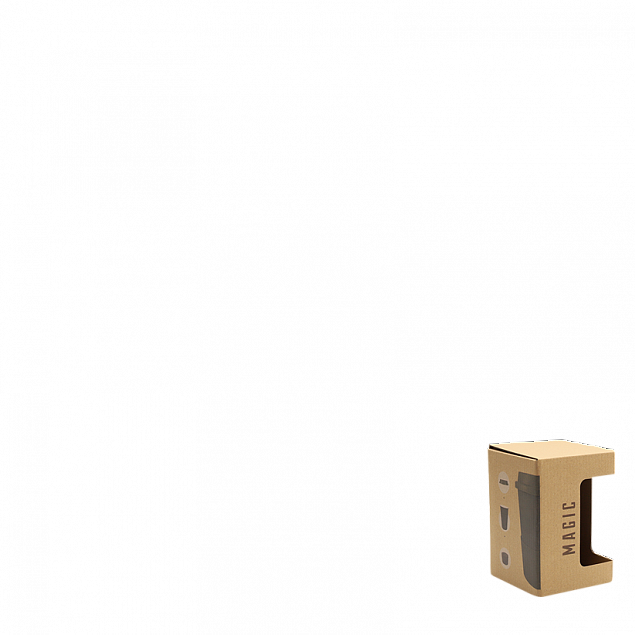 Коробка для кружки &quot;Magic&quot;с окном, коричневый с логотипом в Самаре заказать по выгодной цене в кибермаркете AvroraStore