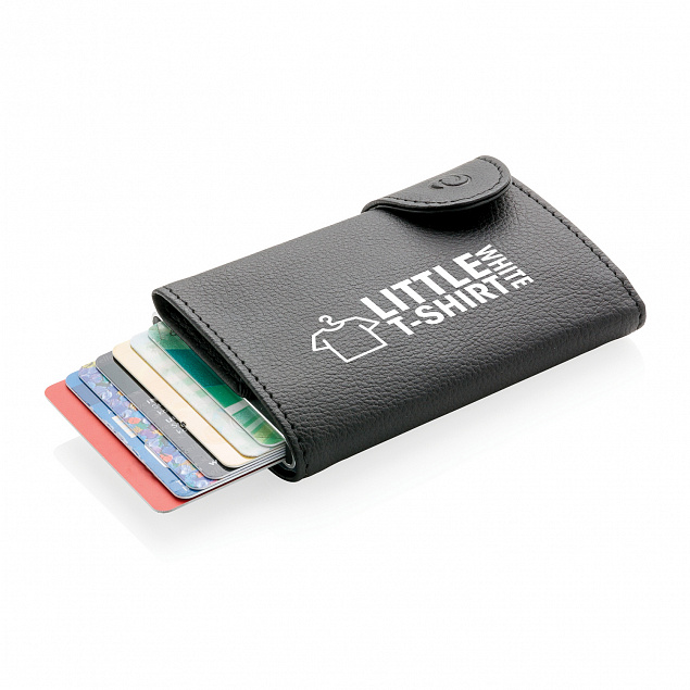Кошелек с держателем для карт C-Secure RFID, черный с логотипом в Самаре заказать по выгодной цене в кибермаркете AvroraStore