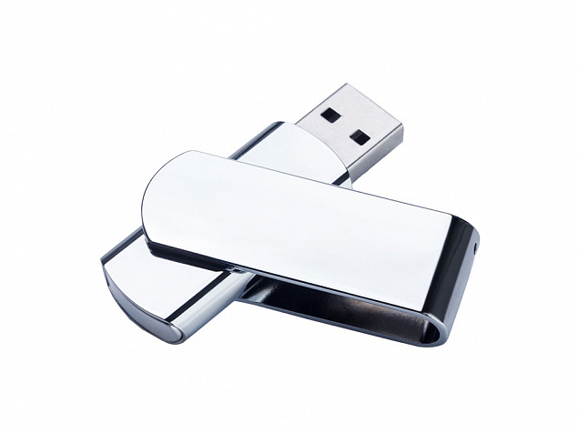 USB 2.0- флешка на 2 Гб глянцевая поворотная с логотипом в Самаре заказать по выгодной цене в кибермаркете AvroraStore