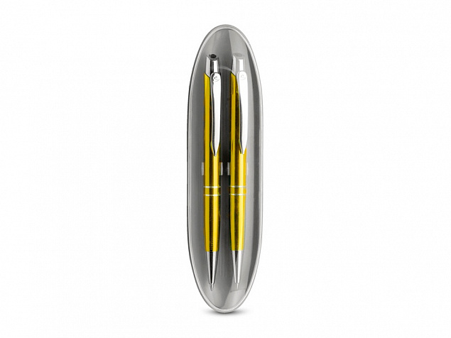 Подарочный набор: ручка металлическая шариковая и механический карандаш с логотипом в Самаре заказать по выгодной цене в кибермаркете AvroraStore