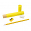 Письменный набор Tubey, карандаш, точилка и ластик, желтый с логотипом в Самаре заказать по выгодной цене в кибермаркете AvroraStore