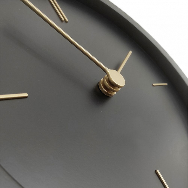 Часы настенные Bronco Thelma, черные с логотипом в Самаре заказать по выгодной цене в кибермаркете AvroraStore