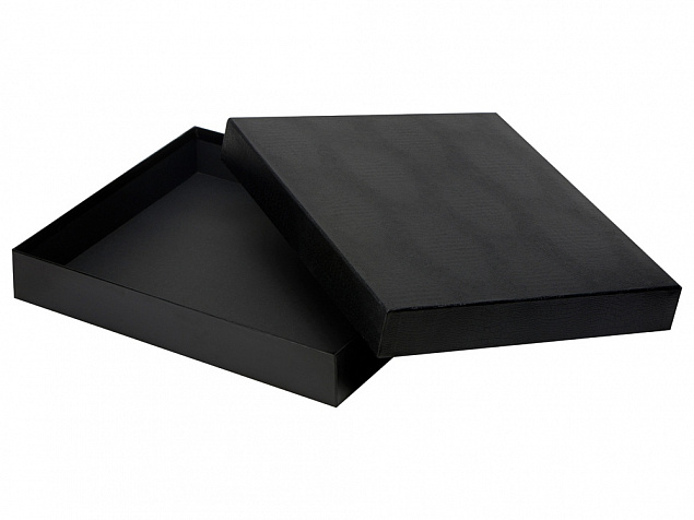 Подарочная коробка 38 х 31,8 х 6, черный с логотипом в Самаре заказать по выгодной цене в кибермаркете AvroraStore