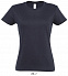 Фуфайка (футболка) IMPERIAL женская,Темно-синий М с логотипом в Самаре заказать по выгодной цене в кибермаркете AvroraStore