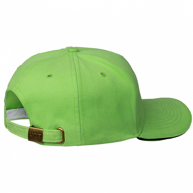 Бейсболка Unit Classic, зеленое яблоко с черным кантом с логотипом в Самаре заказать по выгодной цене в кибермаркете AvroraStore