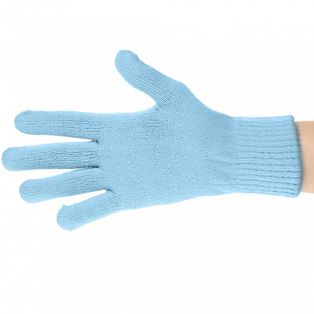 Перчатки Urban Flow, голубой меланж с логотипом в Самаре заказать по выгодной цене в кибермаркете AvroraStore