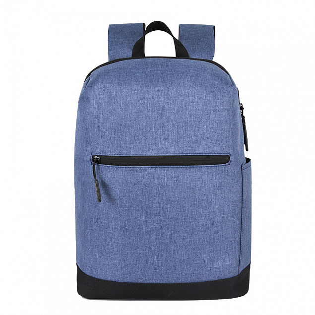 Рюкзак Boom, синий/чёрный, 43 x 30 x 13 см, 100% полиэстер  с логотипом в Самаре заказать по выгодной цене в кибермаркете AvroraStore