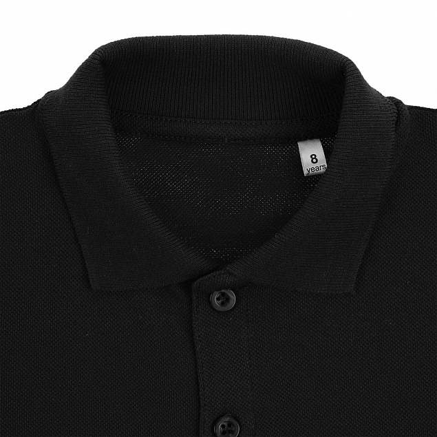 Рубашка поло детская Virma Kids, черная с логотипом в Самаре заказать по выгодной цене в кибермаркете AvroraStore