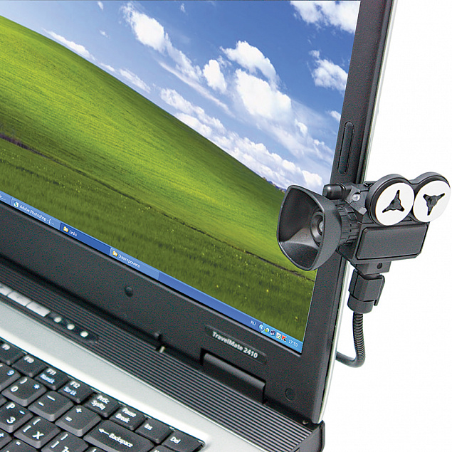 Веб-камера с микрофоном "Мотор!", USB разъем, пластик с логотипом в Самаре заказать по выгодной цене в кибермаркете AvroraStore