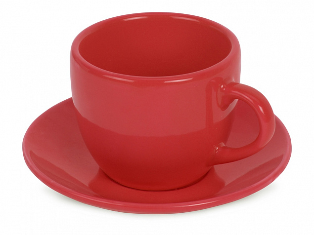 Чайная пара Melissa керамическая, красный (Р) с логотипом в Самаре заказать по выгодной цене в кибермаркете AvroraStore