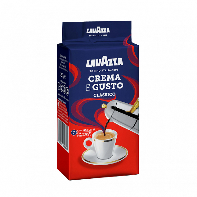 КОФЕ &quot;Lavazza&quot;  мол. пач. 250г*20 Crema e Gusto вак/уп. INT с логотипом в Самаре заказать по выгодной цене в кибермаркете AvroraStore