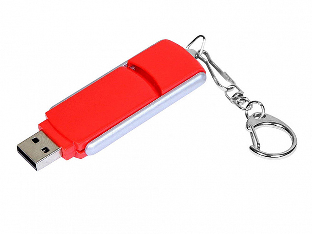 USB 3.0- флешка промо на 128 Гб с прямоугольной формы с выдвижным механизмом с логотипом в Самаре заказать по выгодной цене в кибермаркете AvroraStore