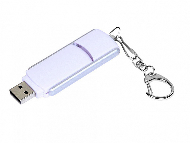 USB 3.0- флешка промо на 64 Гб с прямоугольной формы с выдвижным механизмом с логотипом в Самаре заказать по выгодной цене в кибермаркете AvroraStore