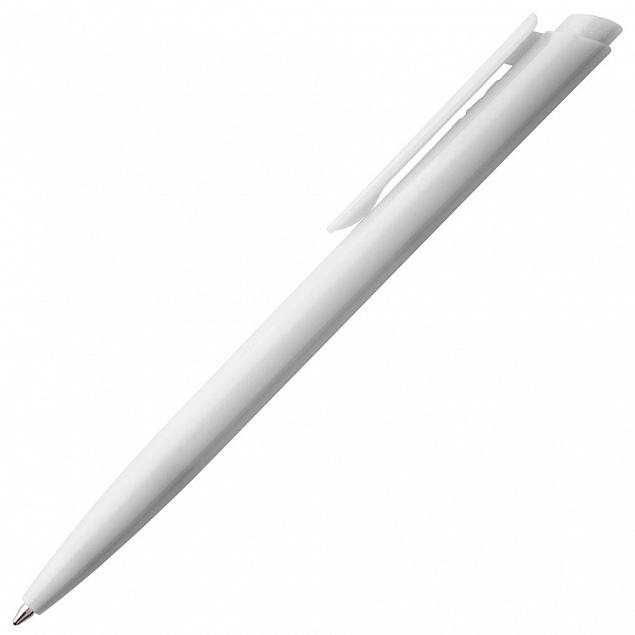 Ручка шариковая Senator Dart Polished, белая с логотипом в Самаре заказать по выгодной цене в кибермаркете AvroraStore