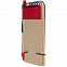 Блокнот на кольцах Eco Note с ручкой, красный с логотипом в Самаре заказать по выгодной цене в кибермаркете AvroraStore