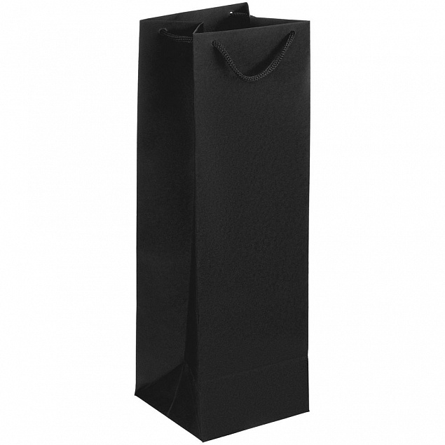 Пакет под бутылку Vindemia, черный с логотипом в Самаре заказать по выгодной цене в кибермаркете AvroraStore