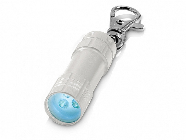 Брелок-фонарик Astro, серебристый с логотипом в Самаре заказать по выгодной цене в кибермаркете AvroraStore