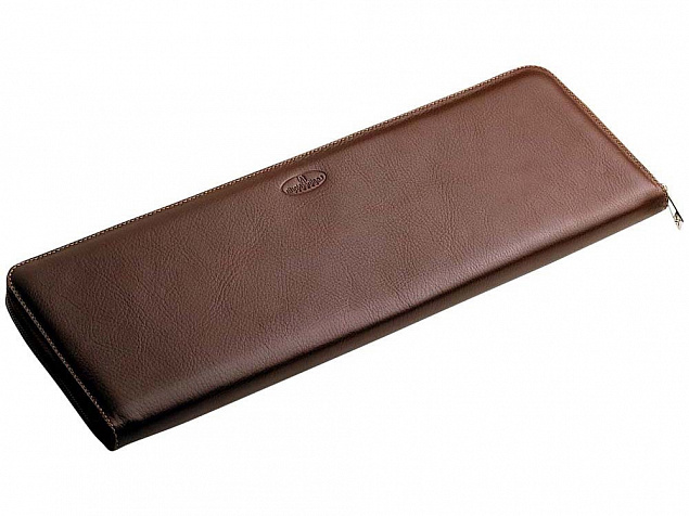 Чехол для галстуков Leather North, коричневый с логотипом в Самаре заказать по выгодной цене в кибермаркете AvroraStore