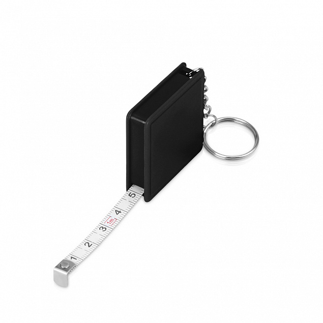 Брелок-рулетка Tape, распродажа, черный с логотипом в Самаре заказать по выгодной цене в кибермаркете AvroraStore