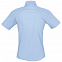 Рубашка женская с коротким рукавом ELITE, голубая с логотипом в Самаре заказать по выгодной цене в кибермаркете AvroraStore