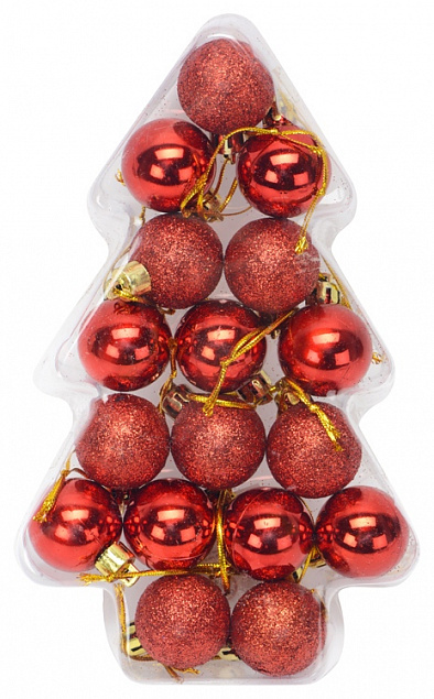 Набор новогодних шаров в футляре-елочке с логотипом в Самаре заказать по выгодной цене в кибермаркете AvroraStore