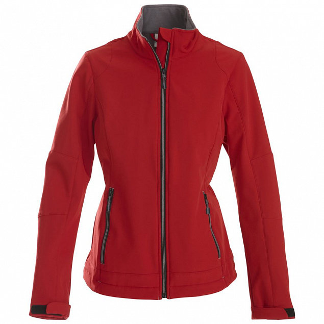 Куртка софтшелл женская TRIAL LADY, красная с логотипом в Самаре заказать по выгодной цене в кибермаркете AvroraStore