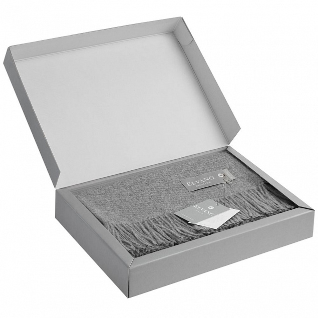 Плед Luxury, серый с логотипом в Самаре заказать по выгодной цене в кибермаркете AvroraStore