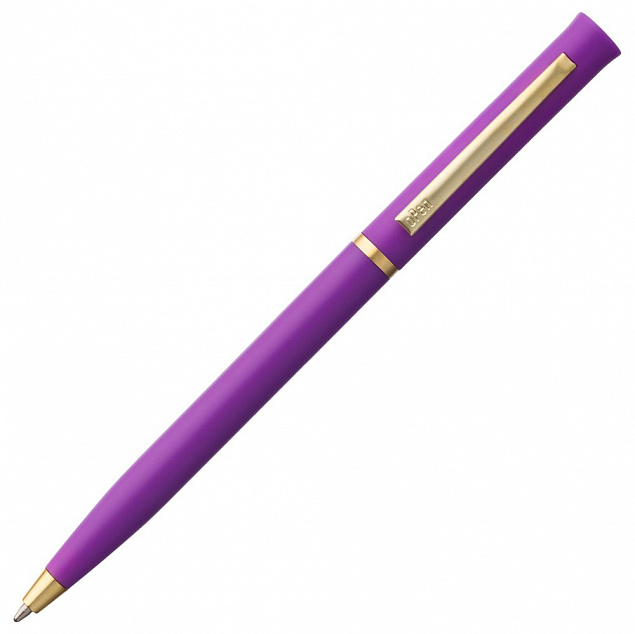 Ручка шариковая Euro Gold,фиолетовая с логотипом в Самаре заказать по выгодной цене в кибермаркете AvroraStore