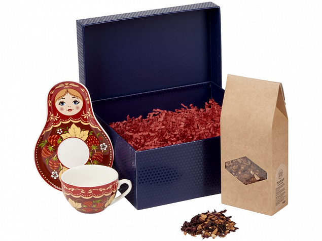 Подарочный набор: чайная пара, чай Глинтвейн с логотипом в Самаре заказать по выгодной цене в кибермаркете AvroraStore