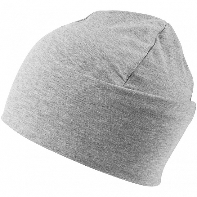 Шапка HeadOn ver.2, серый меланж с логотипом в Самаре заказать по выгодной цене в кибермаркете AvroraStore