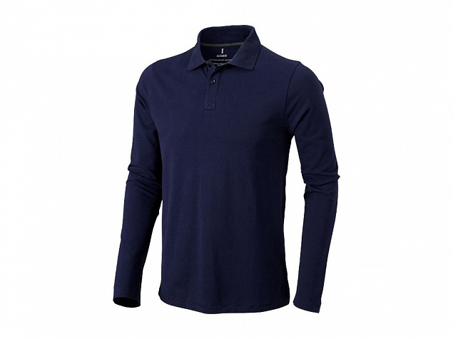 Рубашка поло "Oakville" мужская с длинным рукавом с логотипом в Самаре заказать по выгодной цене в кибермаркете AvroraStore