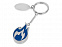 Брелок с шильдом,  синий/серебристый с логотипом в Самаре заказать по выгодной цене в кибермаркете AvroraStore