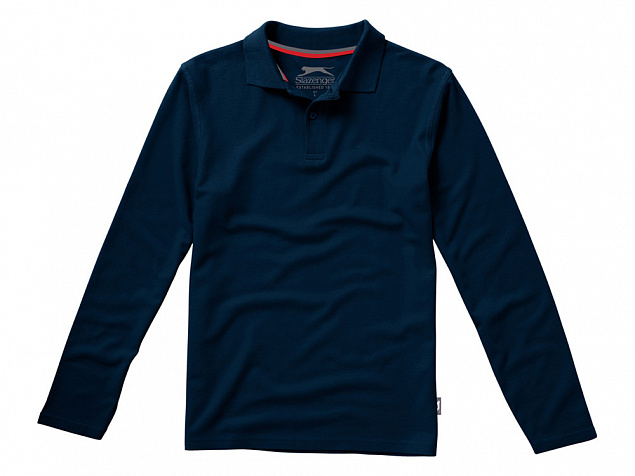 Рубашка поло "Point" мужская с длинным рукавом с логотипом в Самаре заказать по выгодной цене в кибермаркете AvroraStore