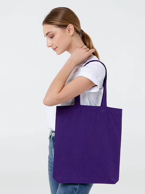 Холщовая сумка Avoska, фиолетовая с логотипом в Самаре заказать по выгодной цене в кибермаркете AvroraStore