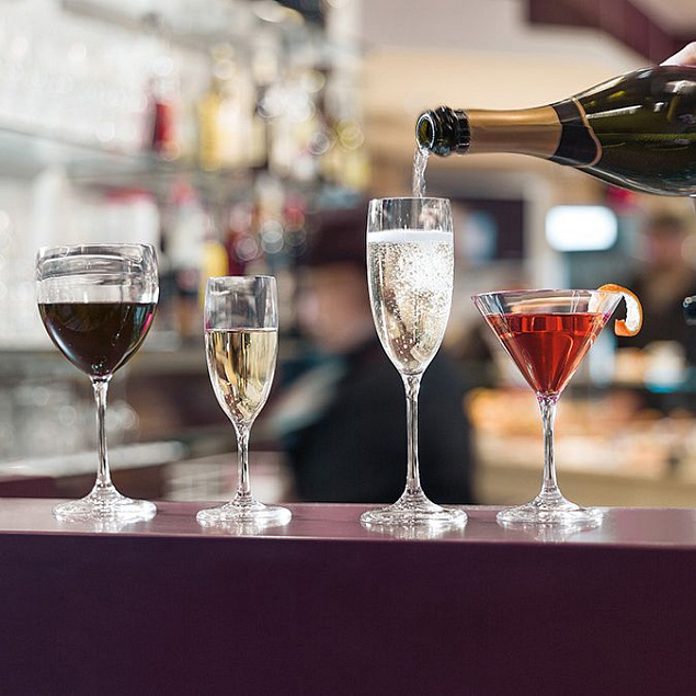 Бокал для вина Happy Hour с логотипом в Самаре заказать по выгодной цене в кибермаркете AvroraStore