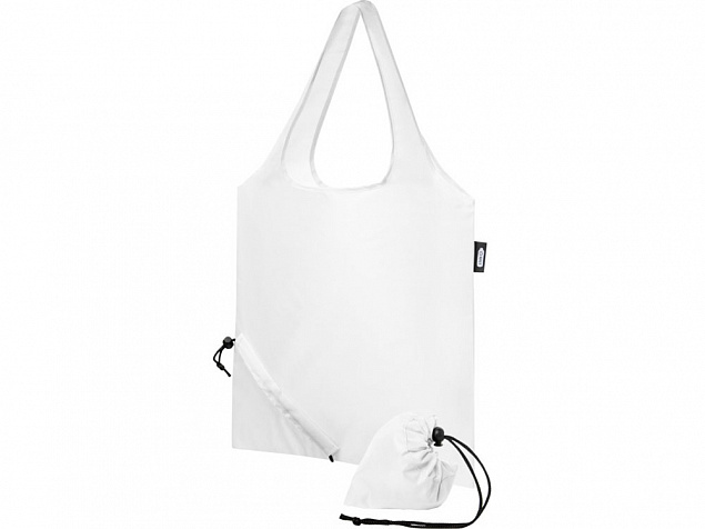 Складная эко-сумка Sabia из вторичного ПЭТ, белый с логотипом в Самаре заказать по выгодной цене в кибермаркете AvroraStore