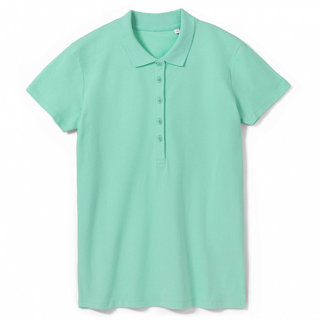 Рубашка поло женская PHOENIX WOMEN, зеленая мята с логотипом в Самаре заказать по выгодной цене в кибермаркете AvroraStore
