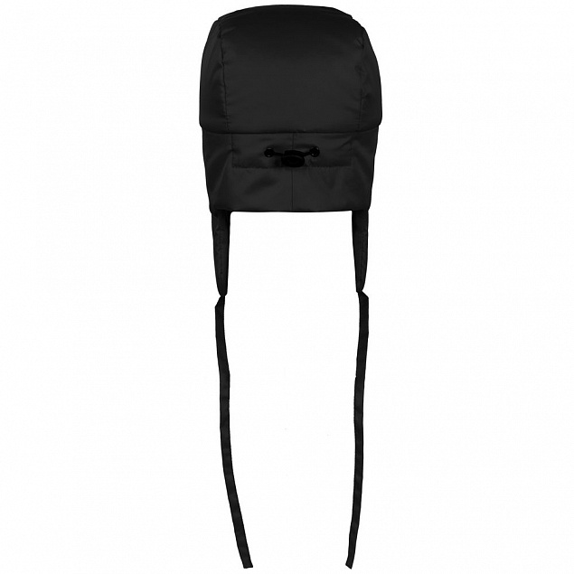 Шапка-ушанка Shelter, черная с логотипом в Самаре заказать по выгодной цене в кибермаркете AvroraStore