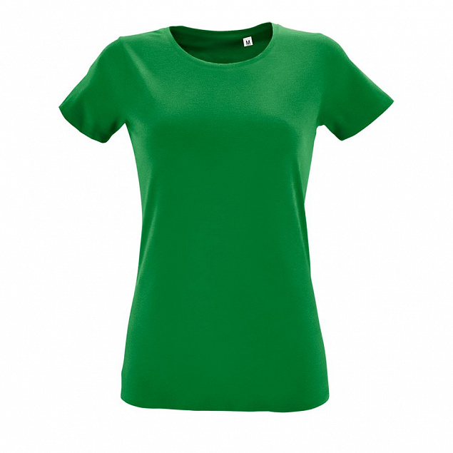 Футболка женская Regent Fit Women, ярко-зеленая с логотипом в Самаре заказать по выгодной цене в кибермаркете AvroraStore