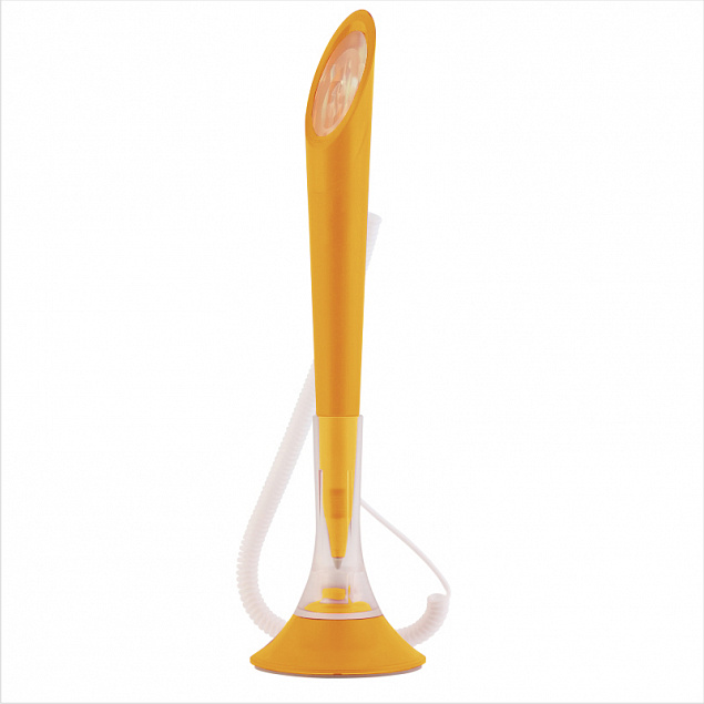 Ручка шариковая MEMO LEVISTOR CORD ICE, оранжевый/белый с логотипом в Самаре заказать по выгодной цене в кибермаркете AvroraStore