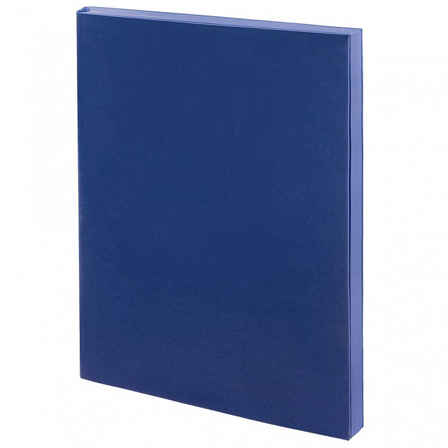 Ежедневник Flat, недатированный, синий с логотипом в Самаре заказать по выгодной цене в кибермаркете AvroraStore