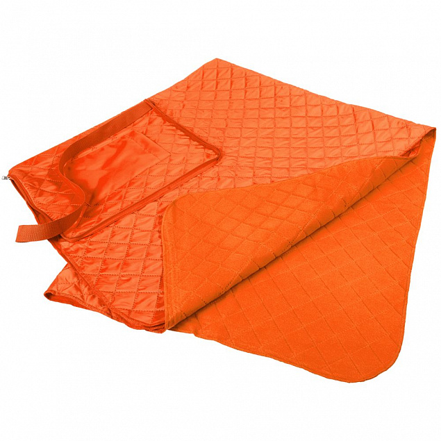 Плед для пикника Soft & Dry, темно-оранжевый с логотипом в Самаре заказать по выгодной цене в кибермаркете AvroraStore