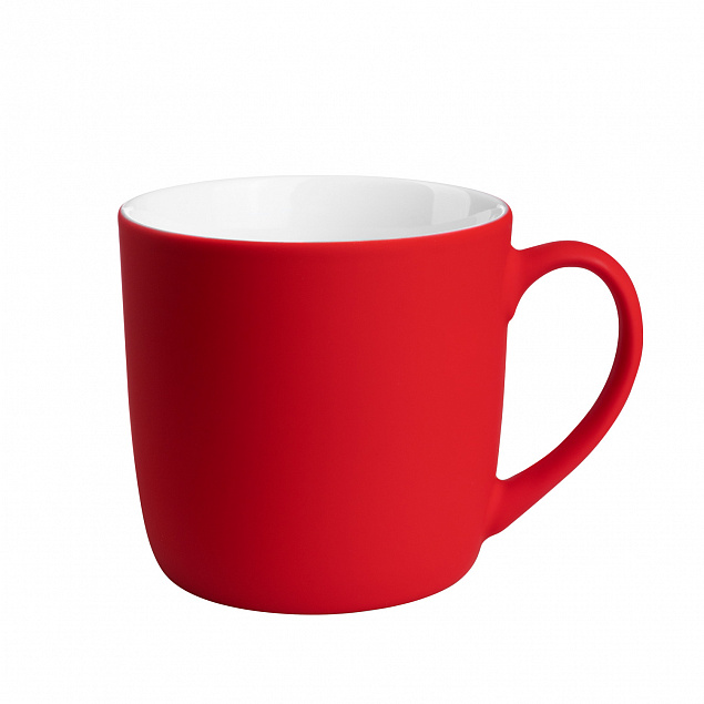 Керамическая кружка Vianа, 380 ml, soft-touch, красная с логотипом в Самаре заказать по выгодной цене в кибермаркете AvroraStore
