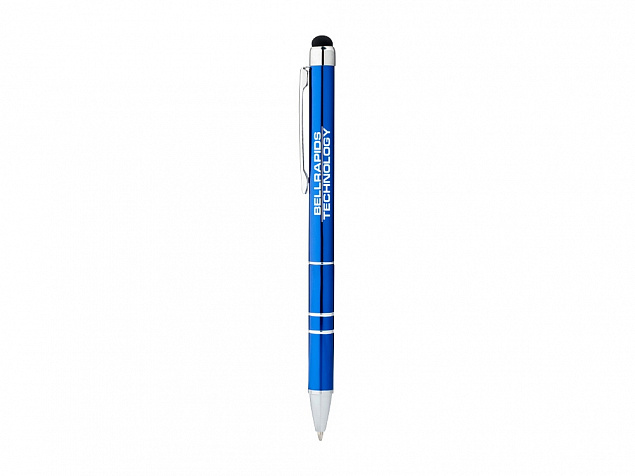 Ручка-стилус шариковая Charleston, синий, черные чернила с логотипом в Самаре заказать по выгодной цене в кибермаркете AvroraStore