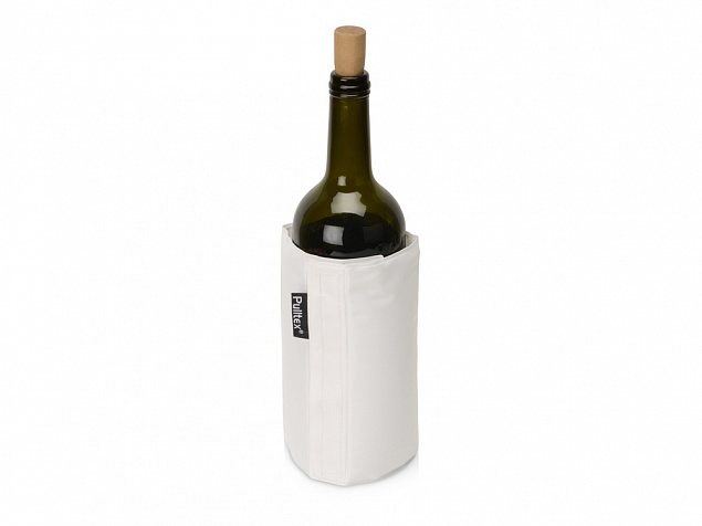 WINE COOLER SATIN WHITE/Охладитель-чехол для бутылки вина или шампанского, белый с логотипом в Самаре заказать по выгодной цене в кибермаркете AvroraStore