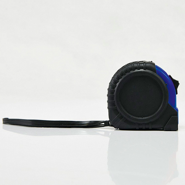 Рулетка GRADE с металлическим клипом 5 м., синяя, пластик с логотипом в Самаре заказать по выгодной цене в кибермаркете AvroraStore