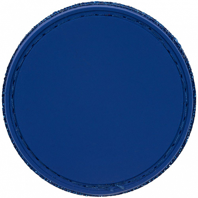 Лейбл из ПВХ с липучкой Menteqo Round, синий с логотипом в Самаре заказать по выгодной цене в кибермаркете AvroraStore